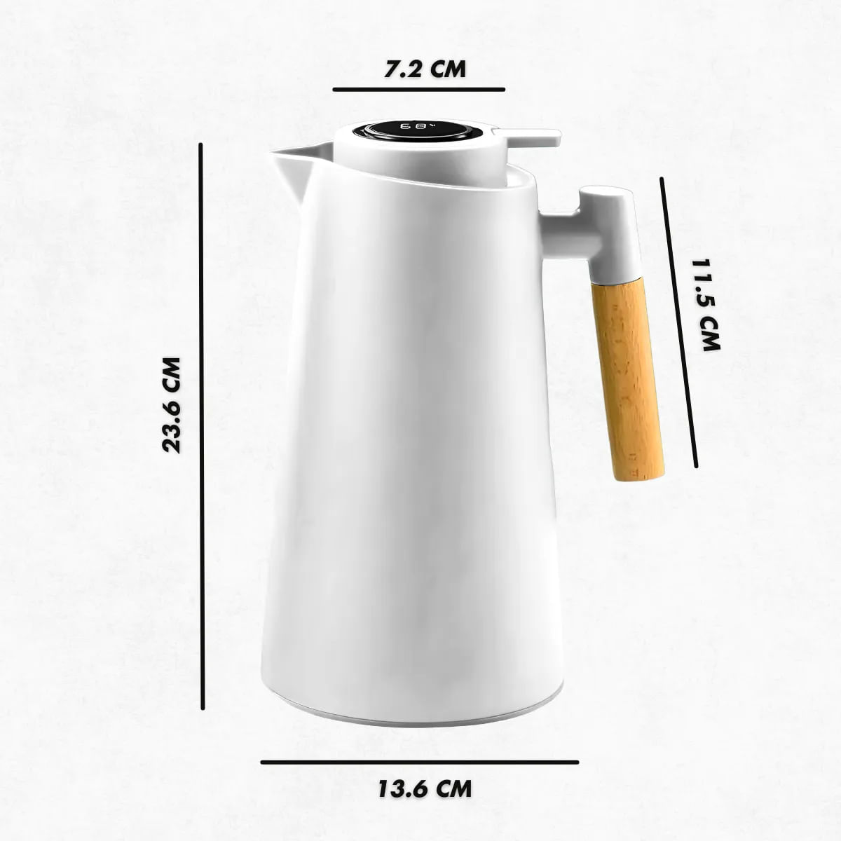 Garrafa Térmica com Termômetro 1L Branca