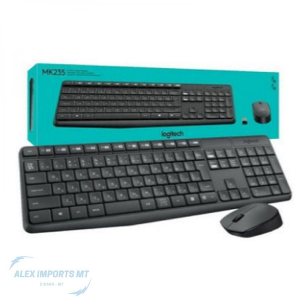 Kit Teclado E Mouse Sem Fio Logitech Mk235 Com Recpetor Nano