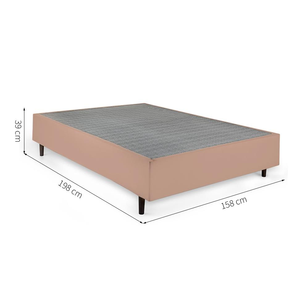 Base para Cama Box Queen Guldi (38x158x198) Natural e Cinza