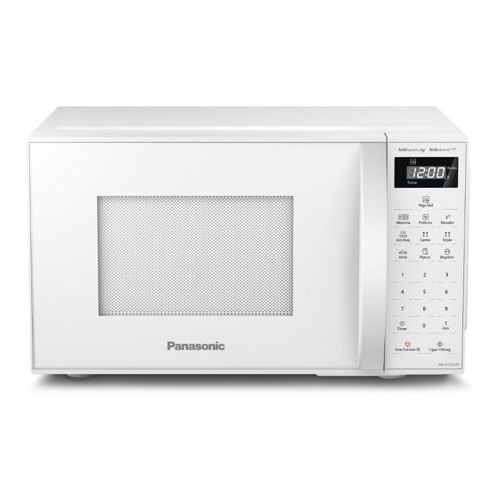 Micro-ondas Panasonic Tecnologia Antibactéria Ag 21L Branco - NN-ST25LWRU 110V