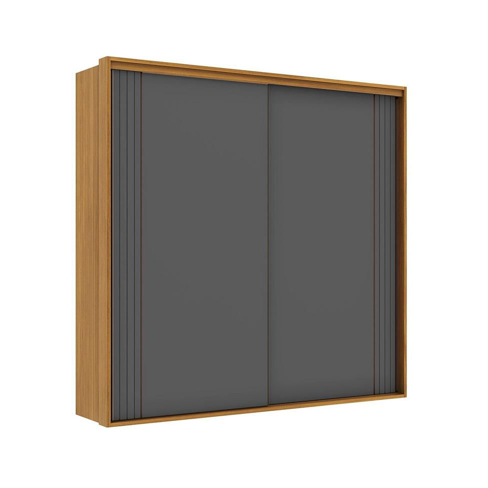 Guarda-Roupa Casal Imperium 100% MDF 2 PT 6 GV Freijó e Titânio