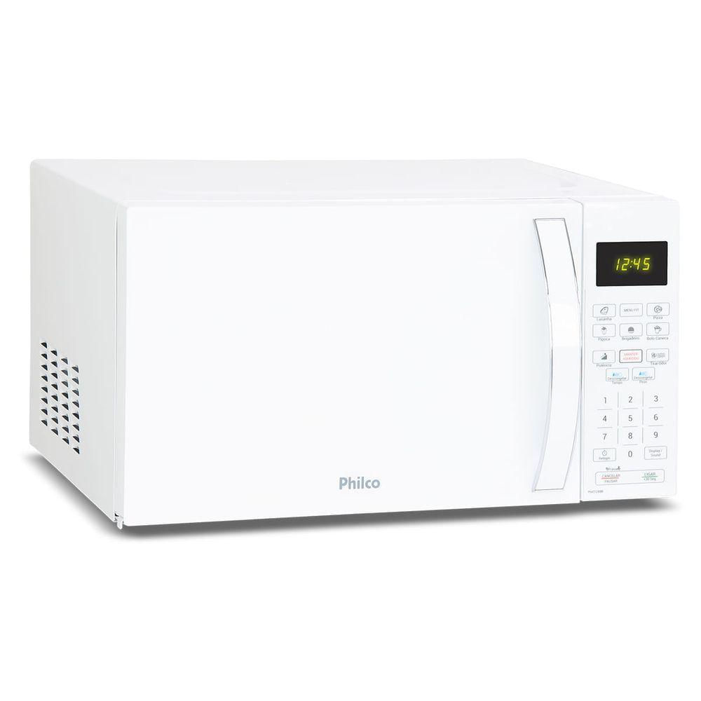 Micro-Ondas Philco PMO28BB Limpa Fácil 28L 1400w 127V Branco 110