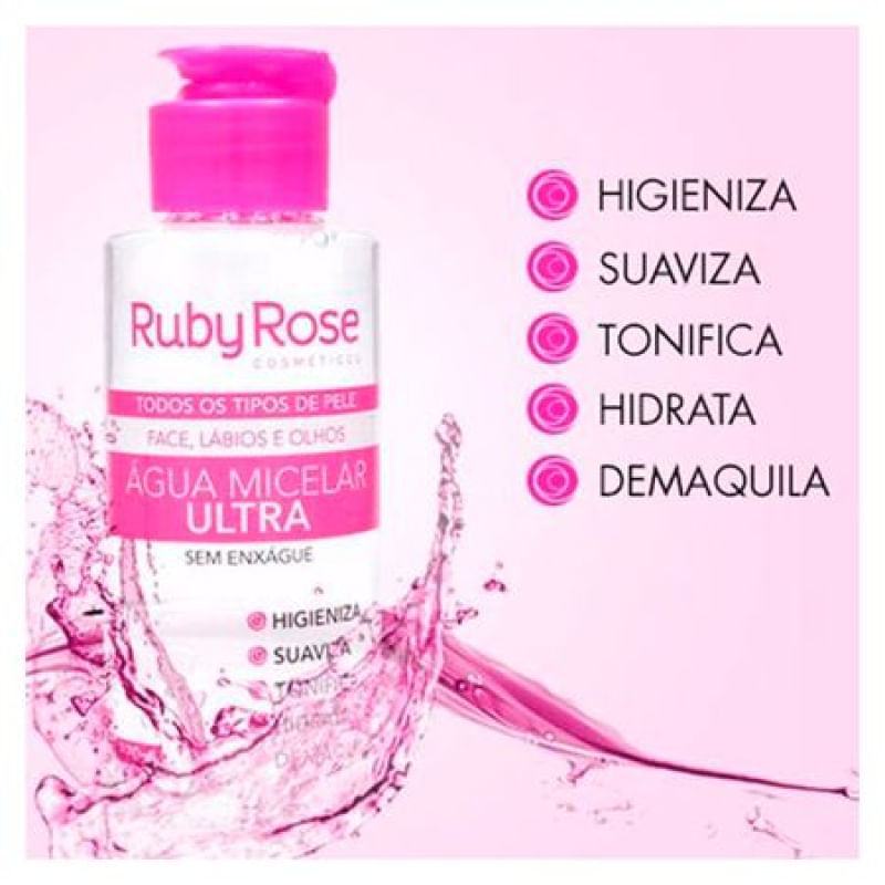 Água Micelar Ultra Limpeza Profunda Incolor 120ml Ruby Rose