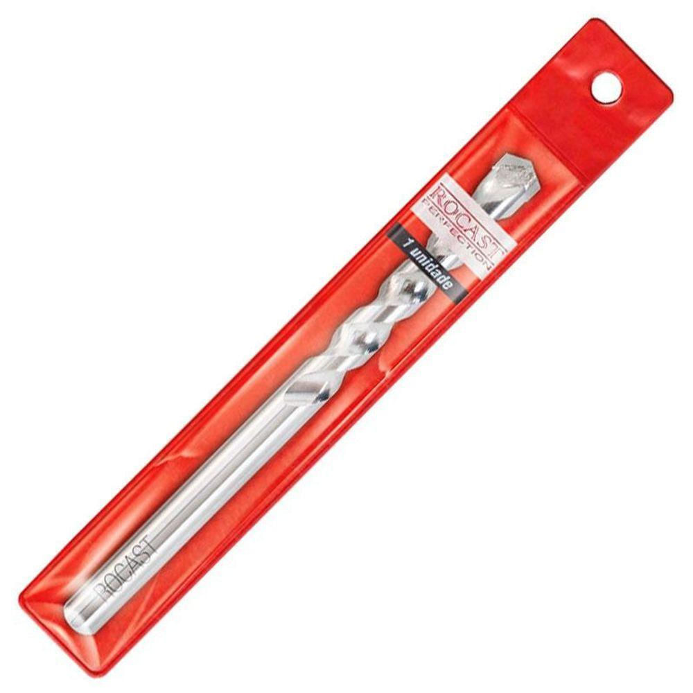 Broca Com Pastilha De Metal Duro Vídia - 8,0 Mm - Din 8039 - 16,0005 - Rocast