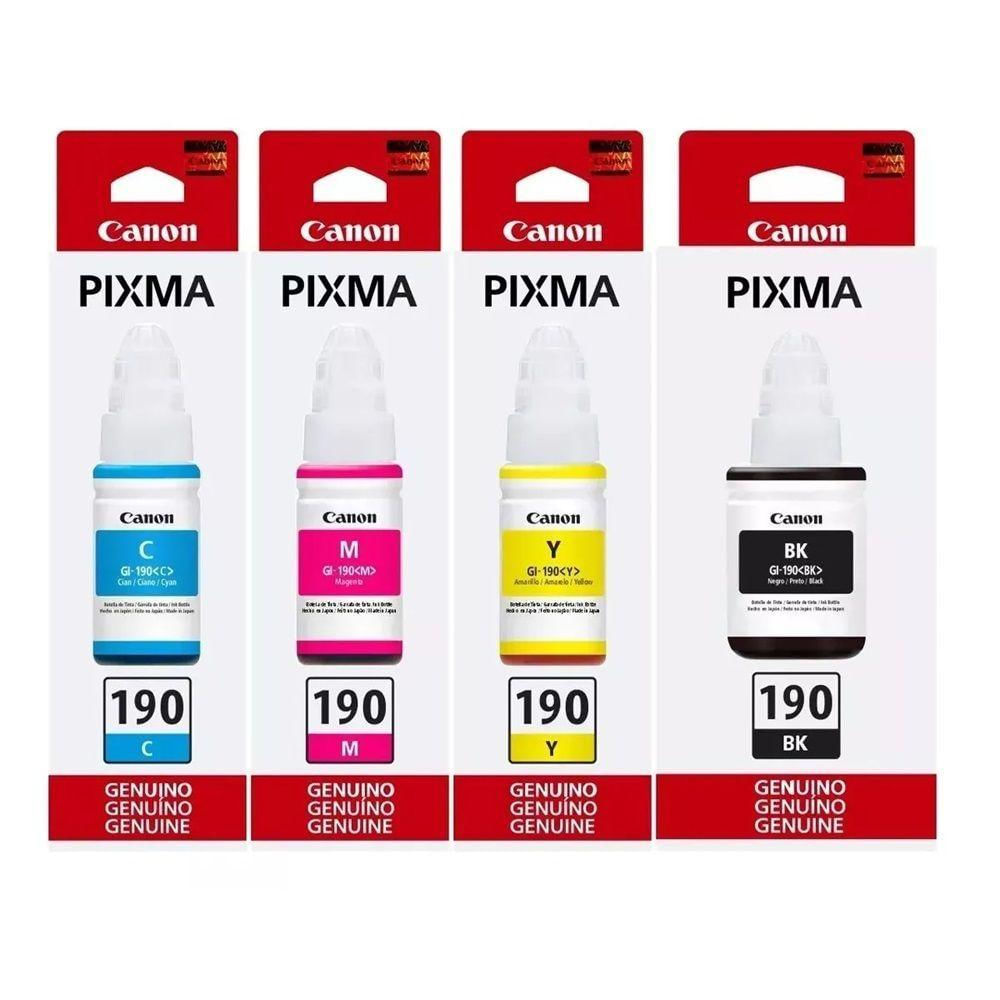 Kit Tinta Original Canon G190 Gi-190 G3100 G4100 G3110 G190 4x Cores