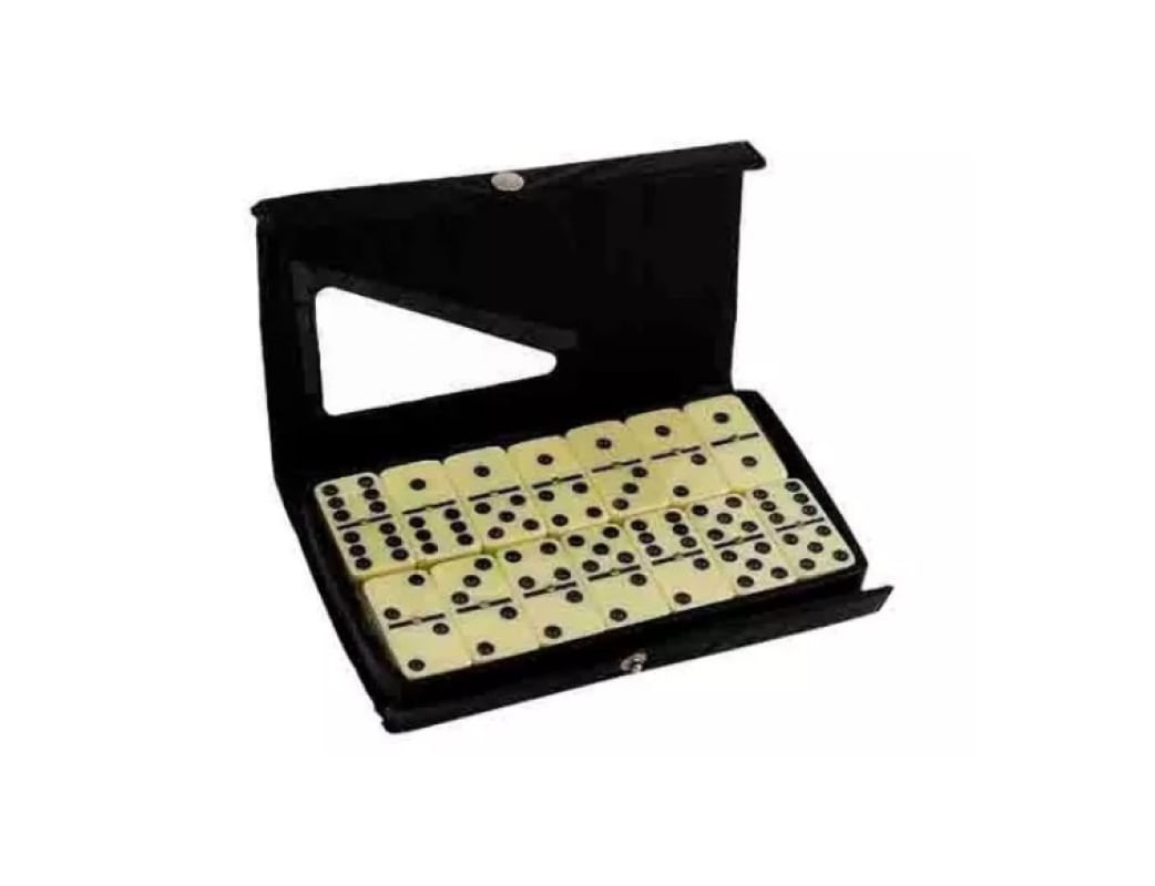 Jogo De Domino Western Estojo 28 Pecas 49x24x9mm