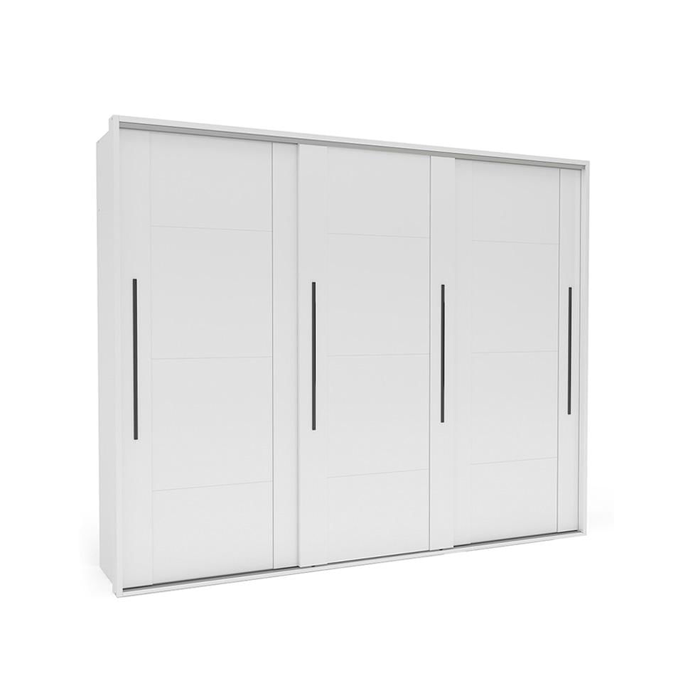 Guarda-Roupa Casal Sevilha Flex com Pés 3 PT 4 GV Branco