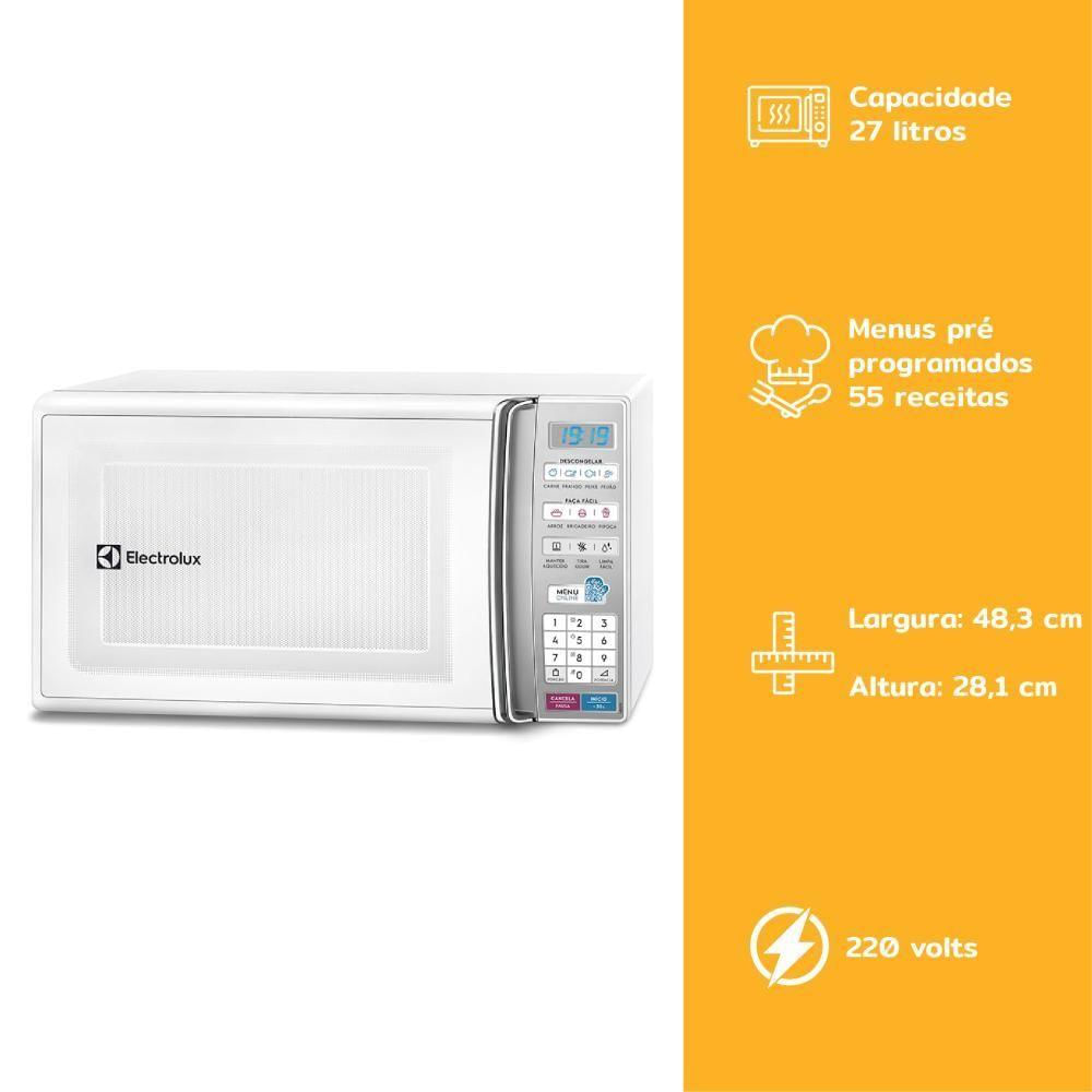 Micro-ondas Electrolux 27 Litros Branca Mb37r 220V