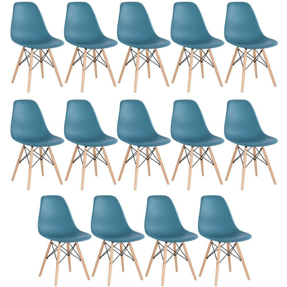 14 Cadeiras Charles Eames Eiffel Dsw Clara Turquesa