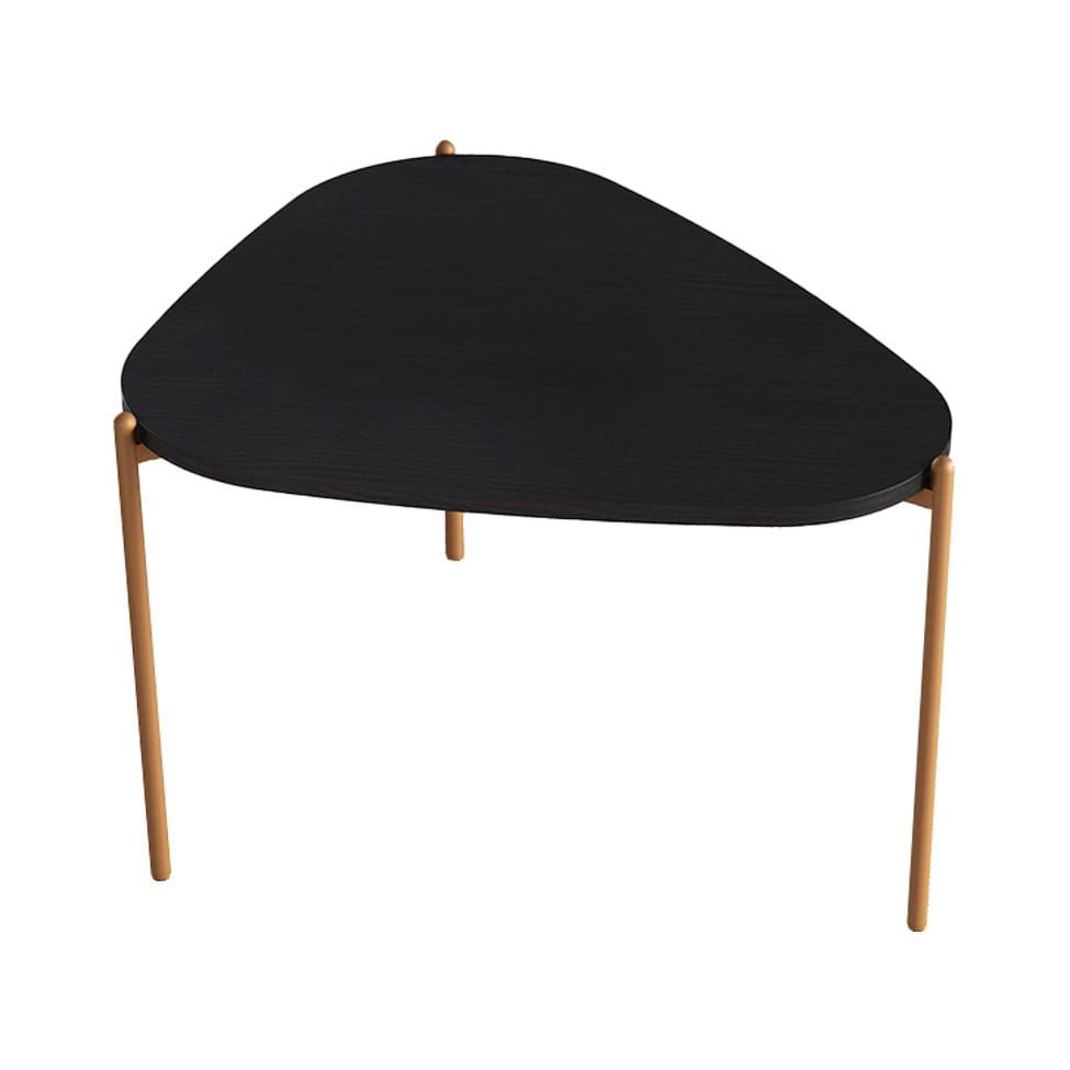 Mesa de Centro Complementos Orgânica Nero e Dourada 59 cm