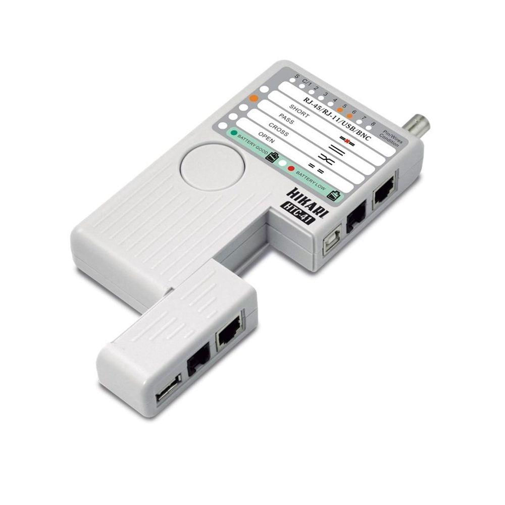 Testador De Cabos Multifuncional Htc-41 Cnectores Rj-45-rj-11, Cabo Coaxial Bnc E Usb