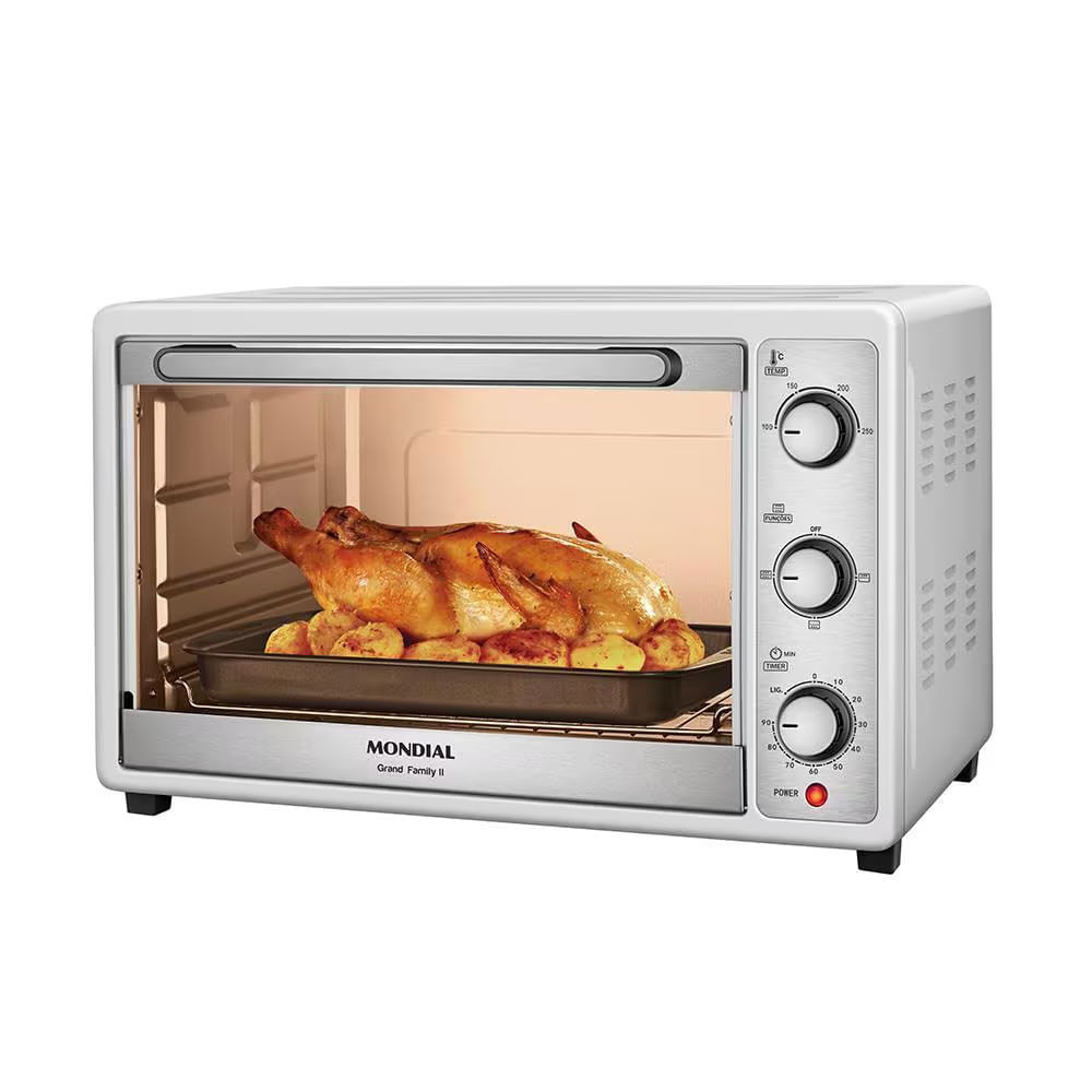 Forno Elétrico Mondial Line Grand Family II FR-52-W com 52 Litros Branco com Inox / 110V