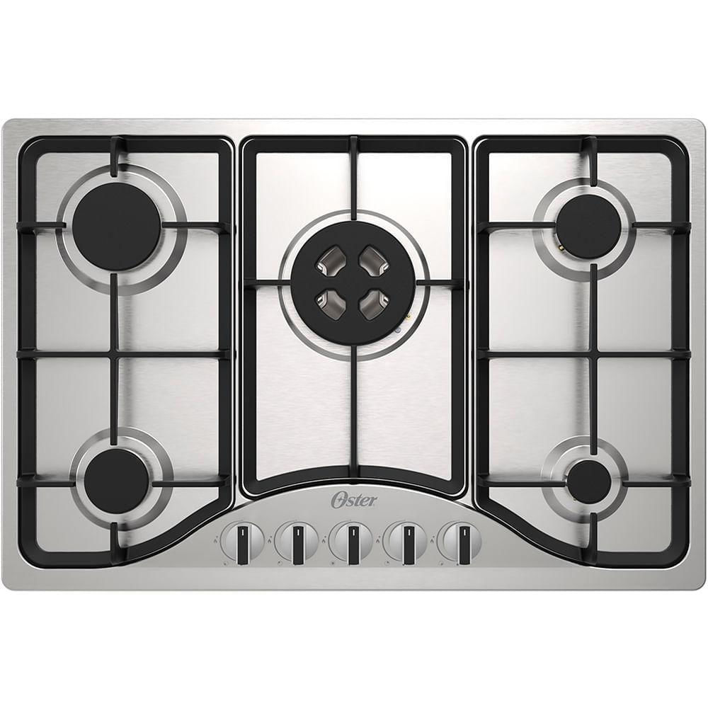 Cooktop A Gás Inox 5 Bocas Oster Semiprofissional Bivolt