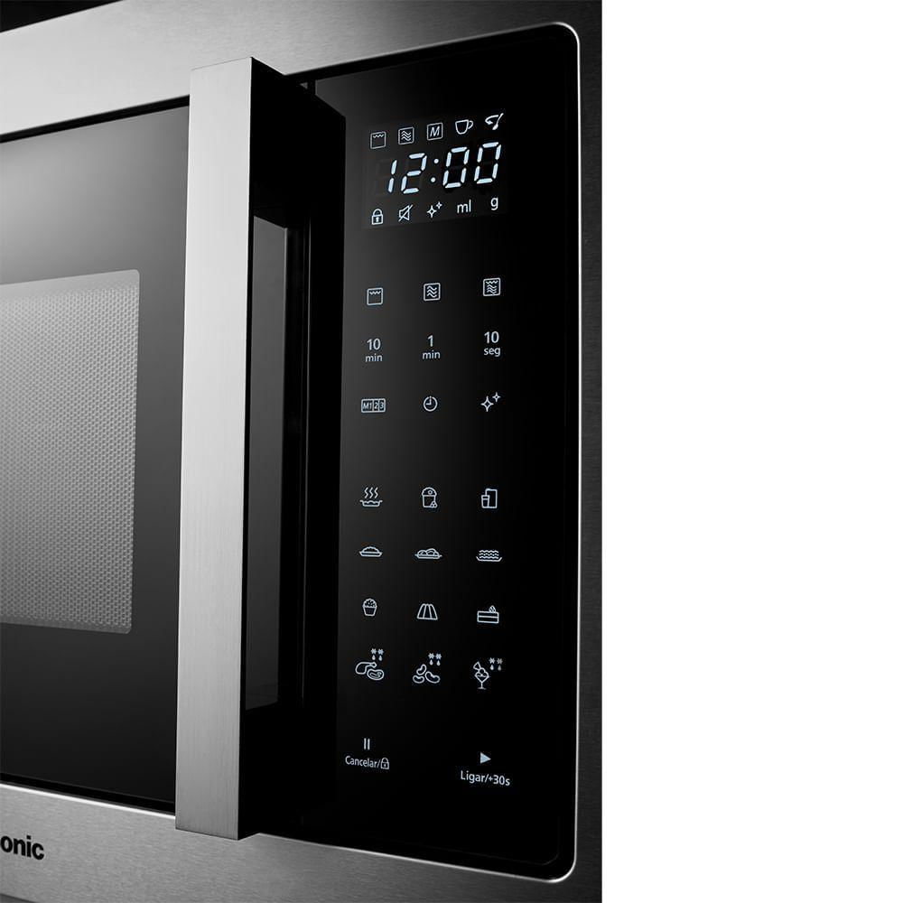 Micro-ondas de Embutir Panasonic Painel Easy Touch 30L Full Inox - NN-GB68HSRUK 220V