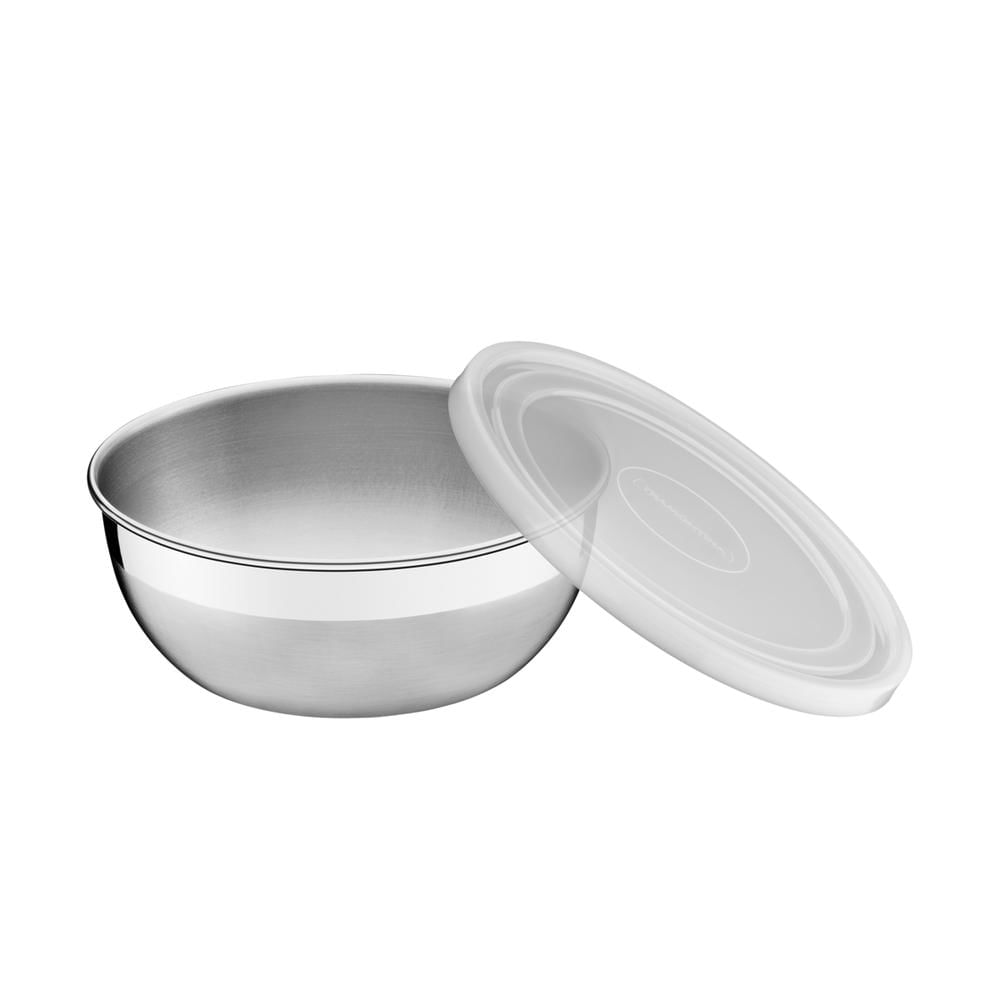 Pote Tramontina Freezinox Redondo em Aço Inox com Tampa Plastica 22 cm 2,9 L