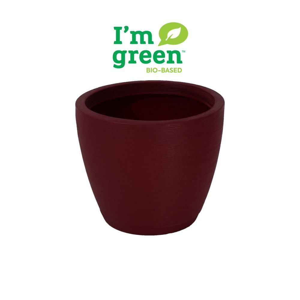 Vaso com Prato Tramontina Asteca 32Cm em Polietileno Marsala