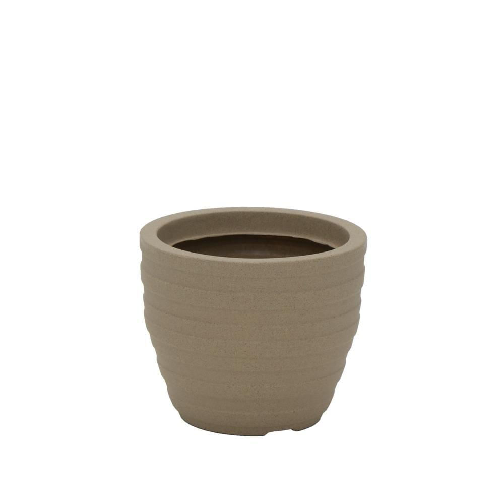 Vaso Inca Tramontina Basic em Polietileno Areia 24 Cm