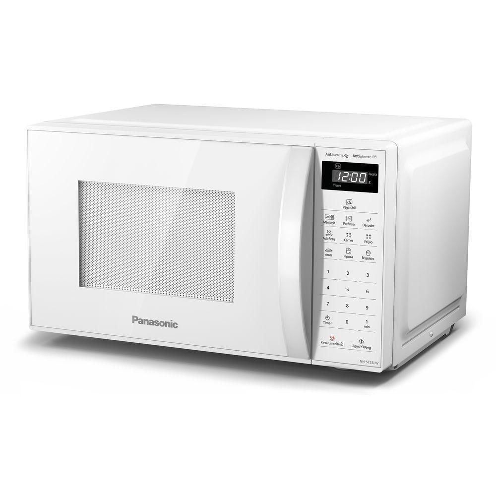 Microondas Panasonic Tecnologia Antibactéria Ag 21L Branco - NN-ST25LWRU 220V