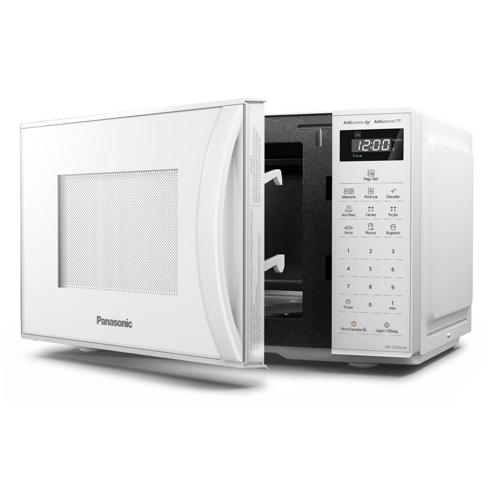 Microondas Panasonic Tecnologia Antibactéria Ag 21L Branco - NN-ST25LWRU 220V