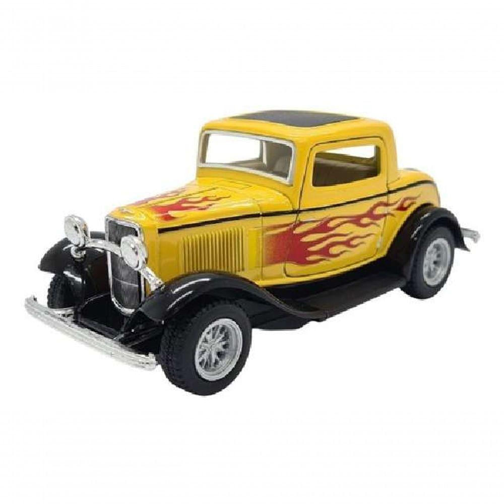 Miniatura Metal Ford 3 Window Coupe Amarelo 1932 Kt5332df