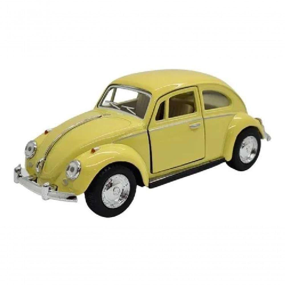 Miniatura Metal Volkswagen Fusca Amarelo 1967 Kt5057d 75