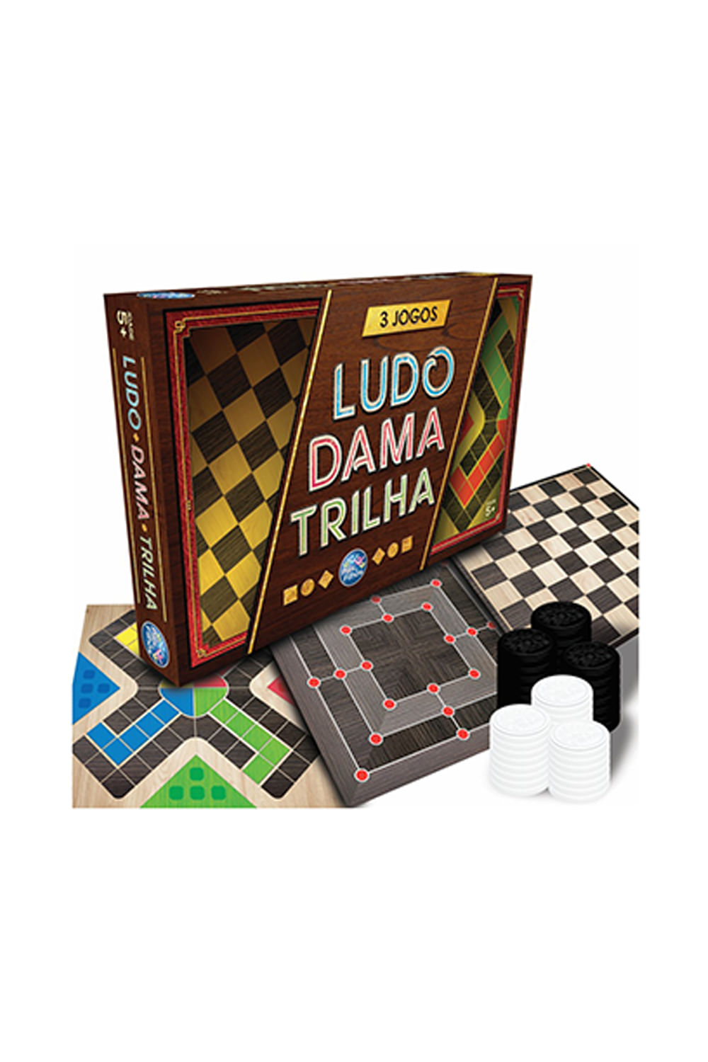 Jogos Ludo Dama e Trilha Pais e Filhos