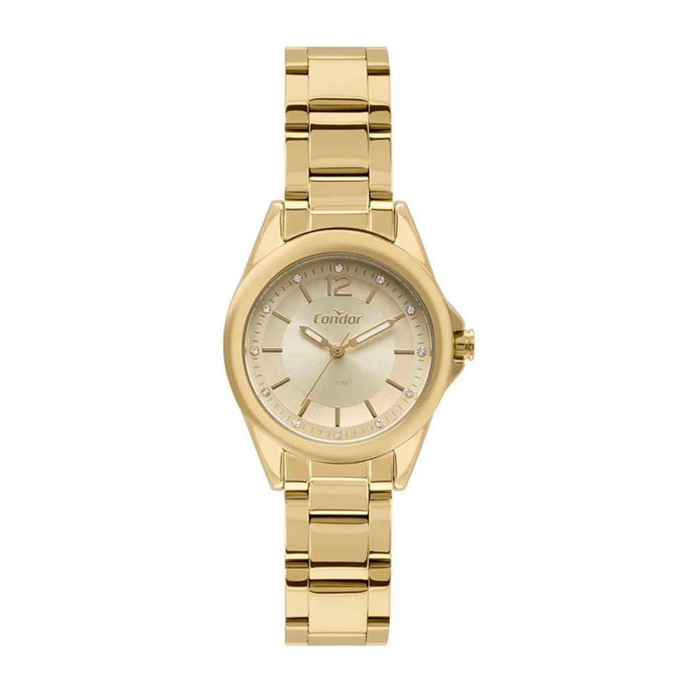 Relógio Condor Feminino Ref: Co2036mxu/4d Casual Dourado