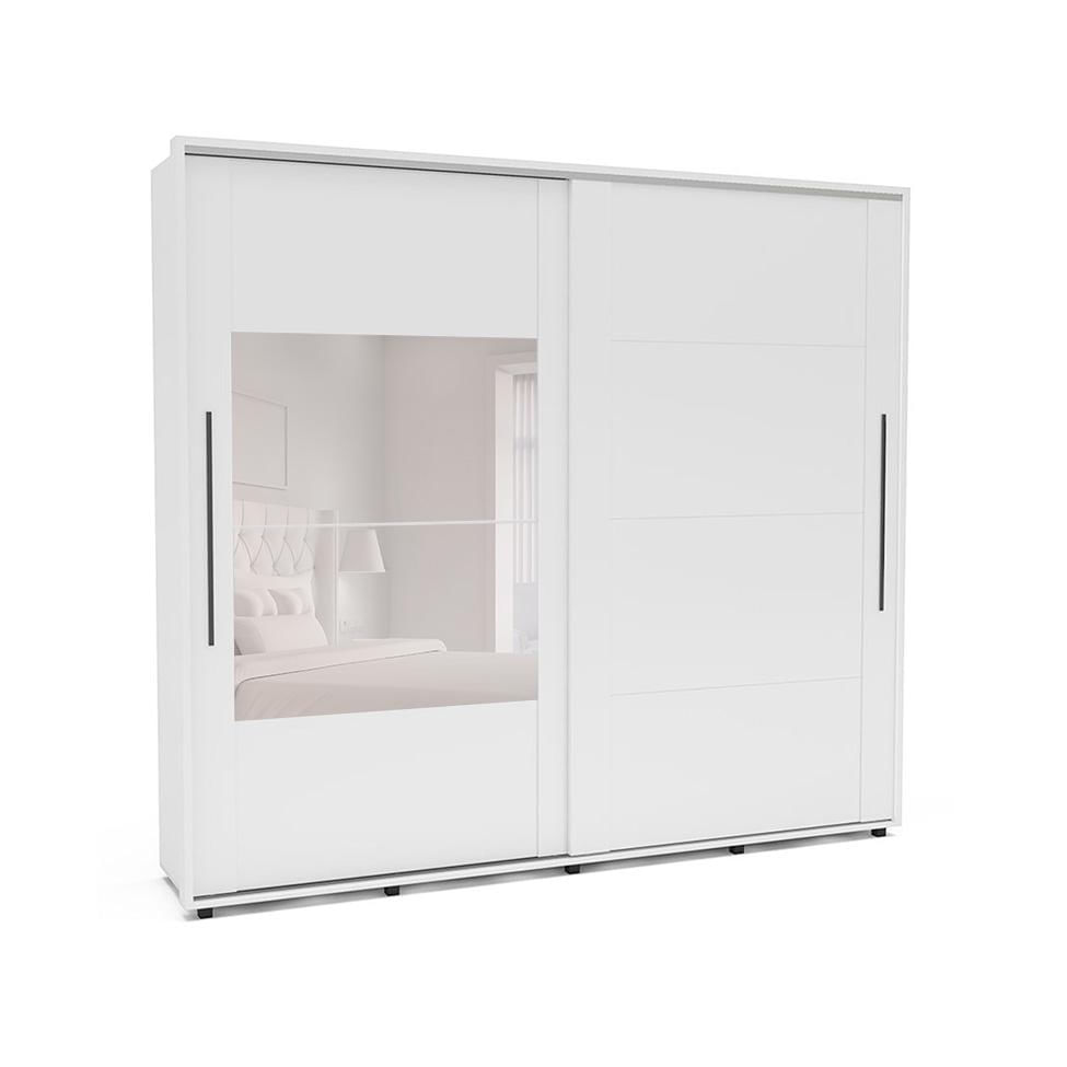 Guarda-Roupa Casal com Espelho Coimbra Flex 2 PT 6 GV Branco