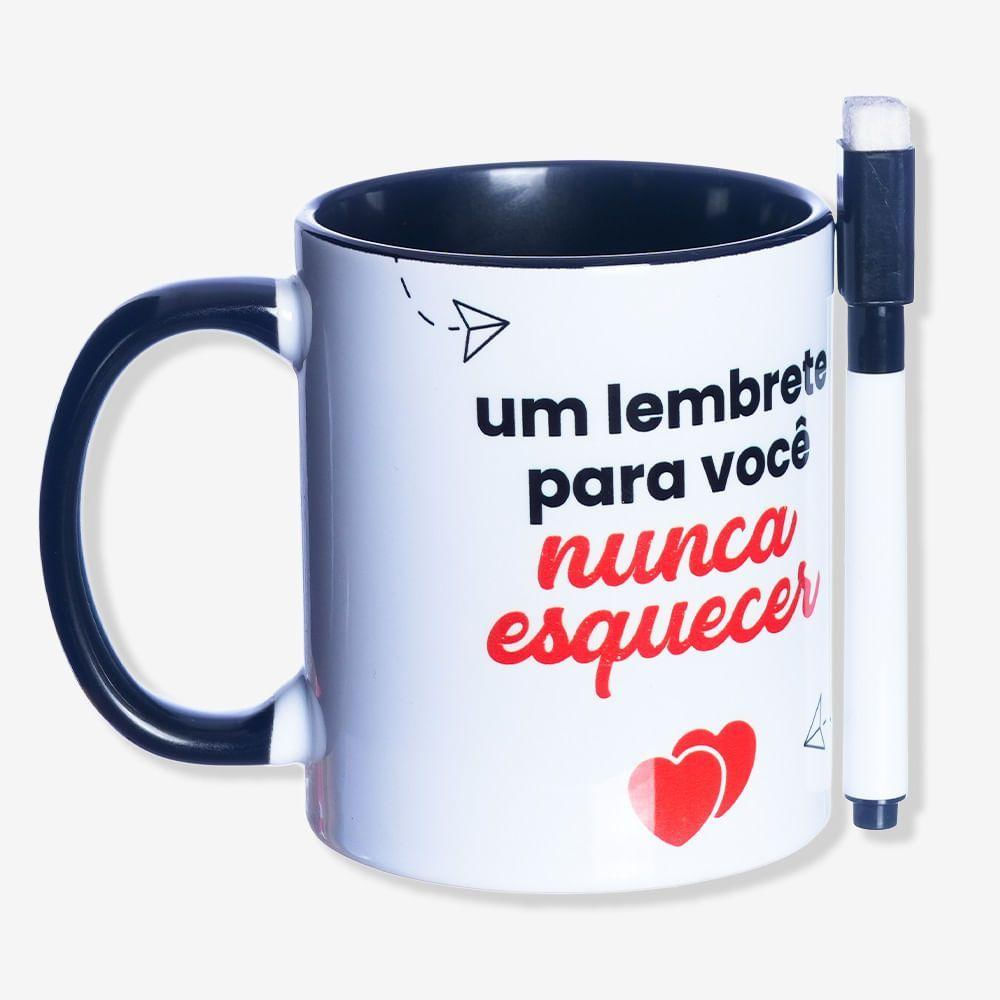 Caneca Pop Com Caneta Nunca Esquecer - Zonacriativa