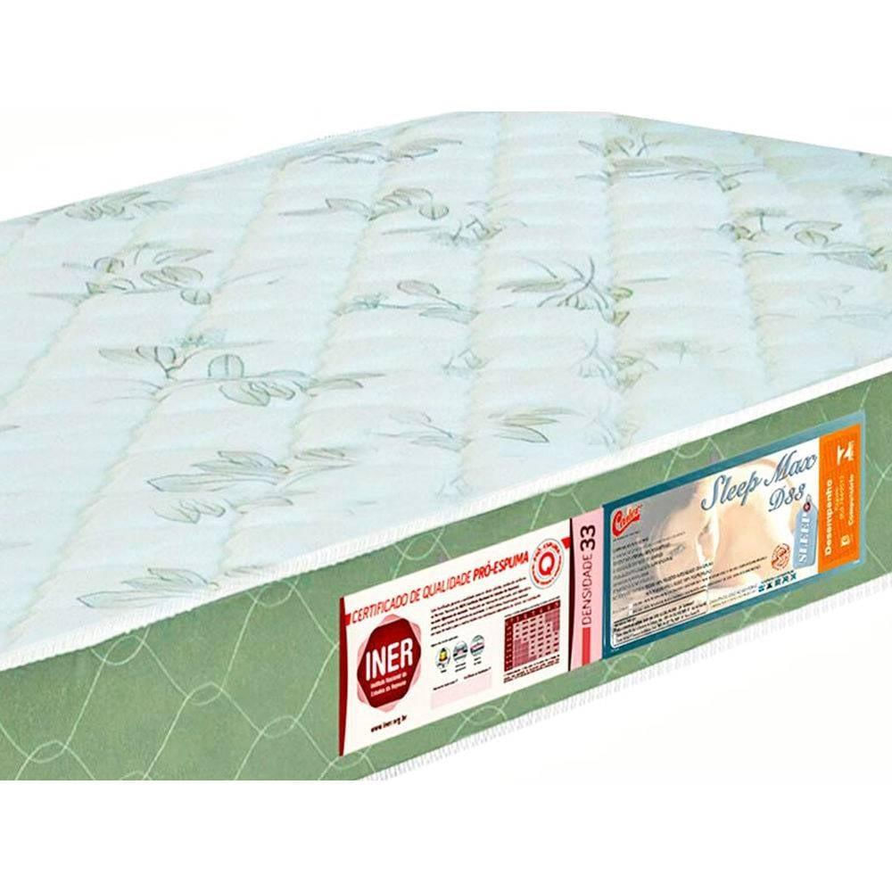 Colchão Casal King Sleep Max Espuma D33 193x203x18cm Branco/Verde - Castor