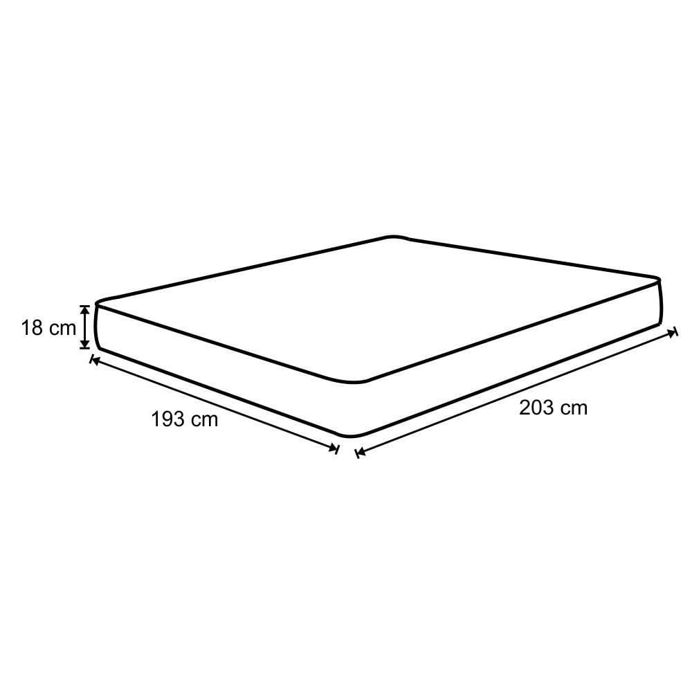 Colchão Casal King Sleep Max Espuma D33 193x203x18cm Branco/Verde - Castor