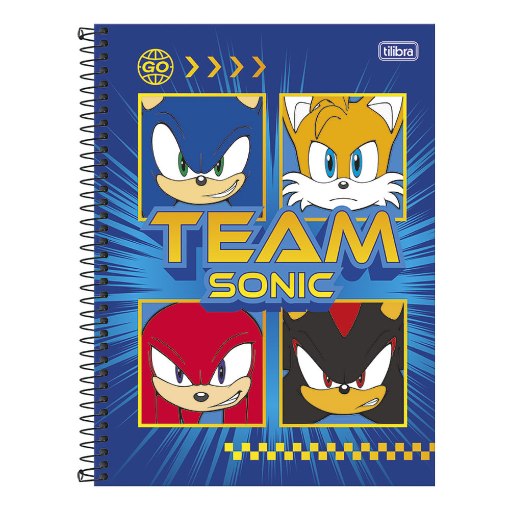 Caderno Universitário Tilibra Sonic Espiral 1 Matéria 80 Folhas - Item Sortido