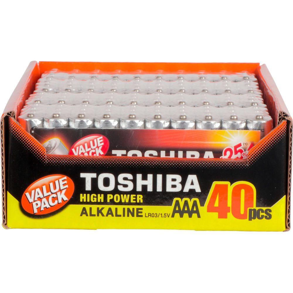 Pilha Alcalina Aaa 1,5v Lr03gcp (c-40 Pilhas) Toshiba