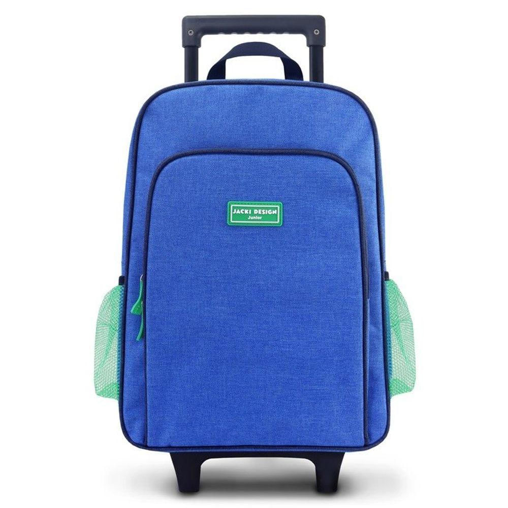 Conjunto Mochila Com Rodinhas Junior E Lancheira Térmica Azul