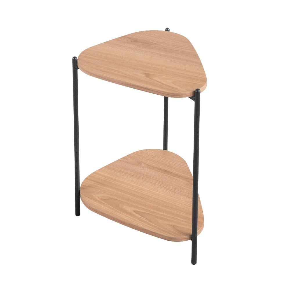 Mesa Lateral Orgânica Complementos Hanover e Preta 44 cm