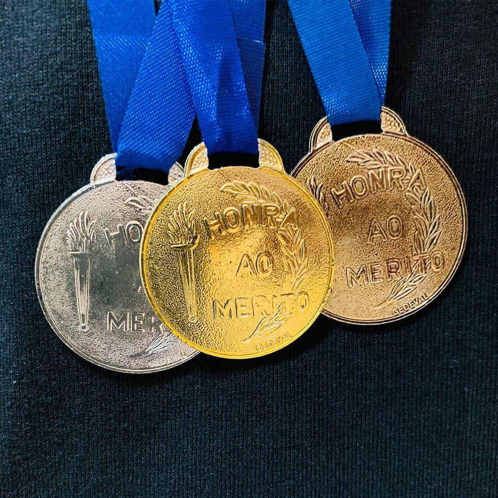 Kit 10 Medalhas Honra Ao Mérito 35mm - Ouro Prata Bronze Top ouro