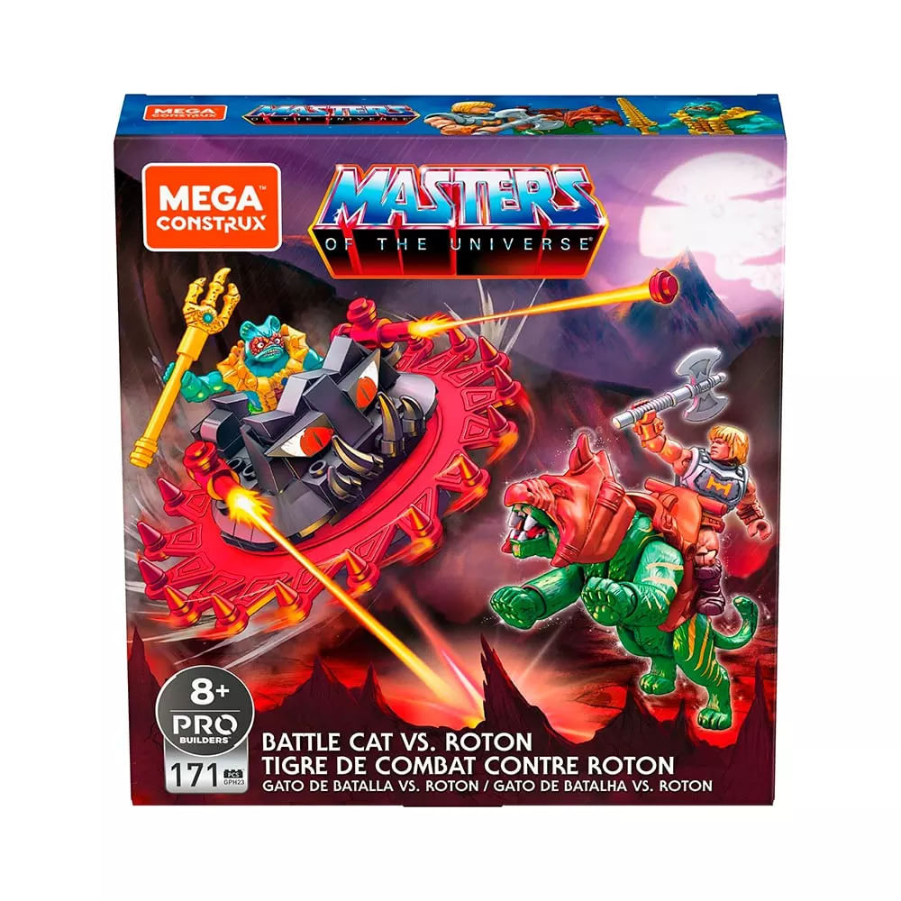Boneco Mega Construx Mestres do Universo, Gato de Batalha Versus Roton