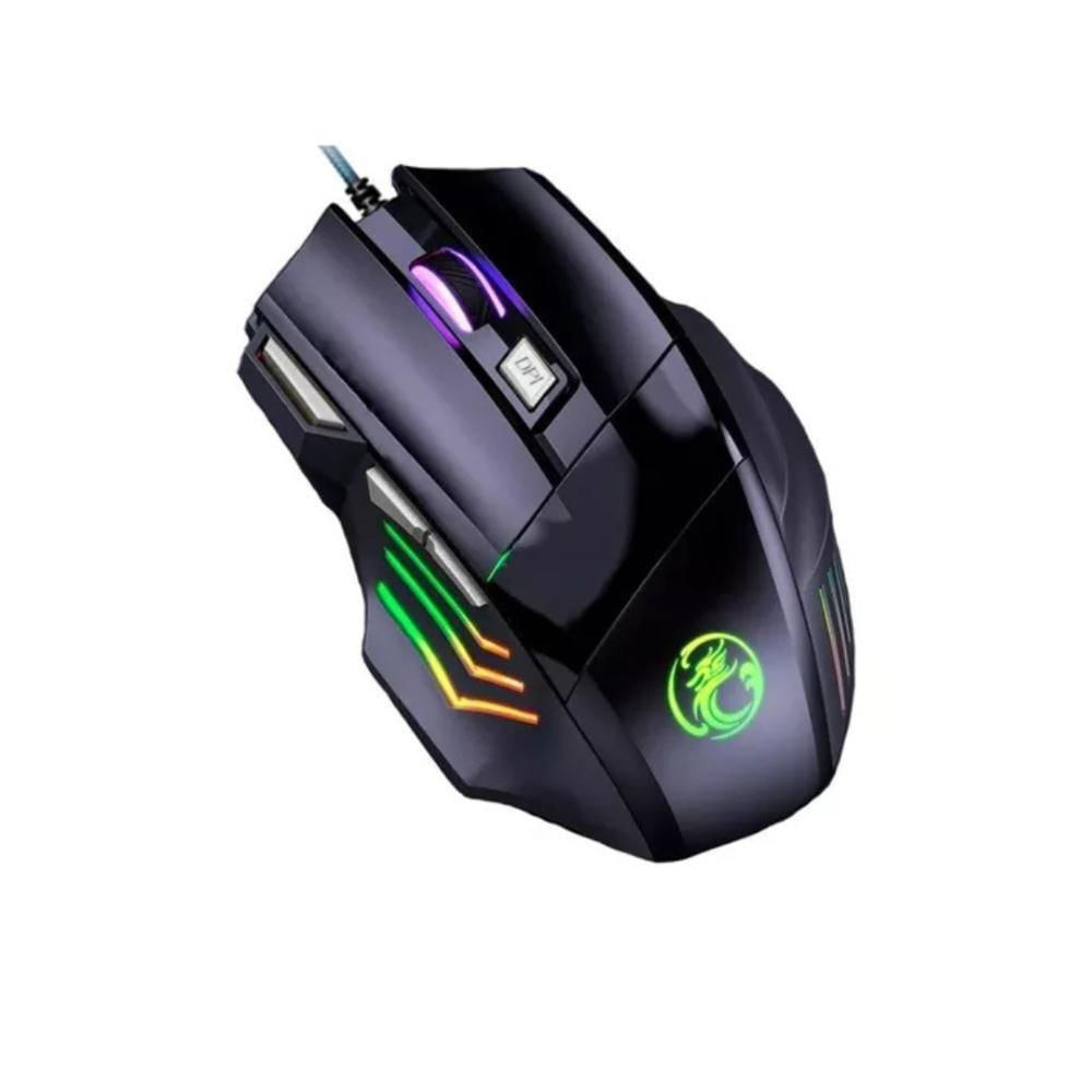 Mouse Gamer óptico Rgb Usb Preto 3200 Dpi Exbom Ms-g260 Preto