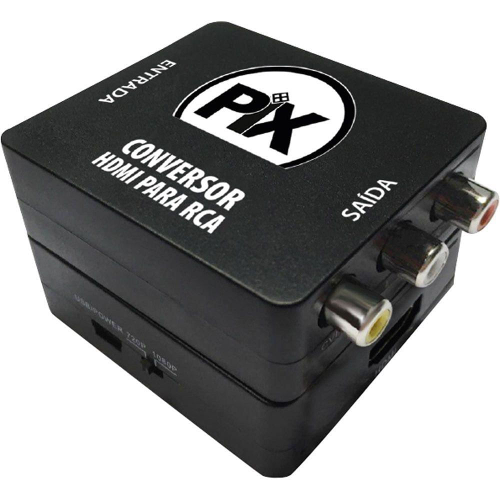 Conversor Hdmi Para Rca Preto Pix