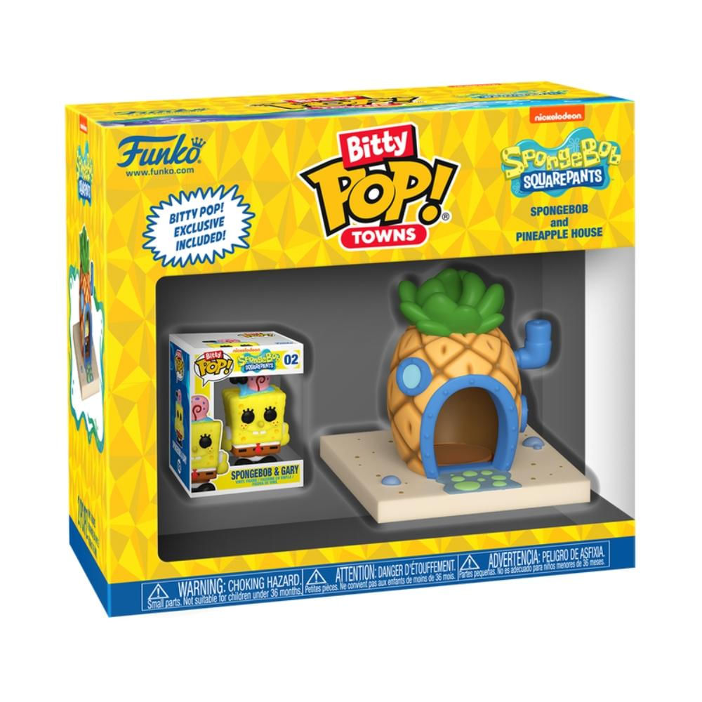 Bitty Pop! Town Bob Esponja e Gary na Casa de Abacaxi