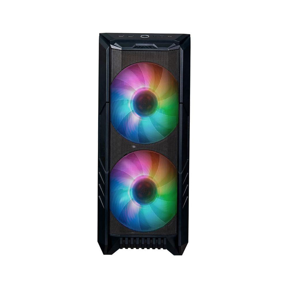 Gabinete Cooler Master Haf 500 Lateral Vidro Temperado - 2 Fans Argb 200mm Led Argb - Preto - H500-kgnn-s00