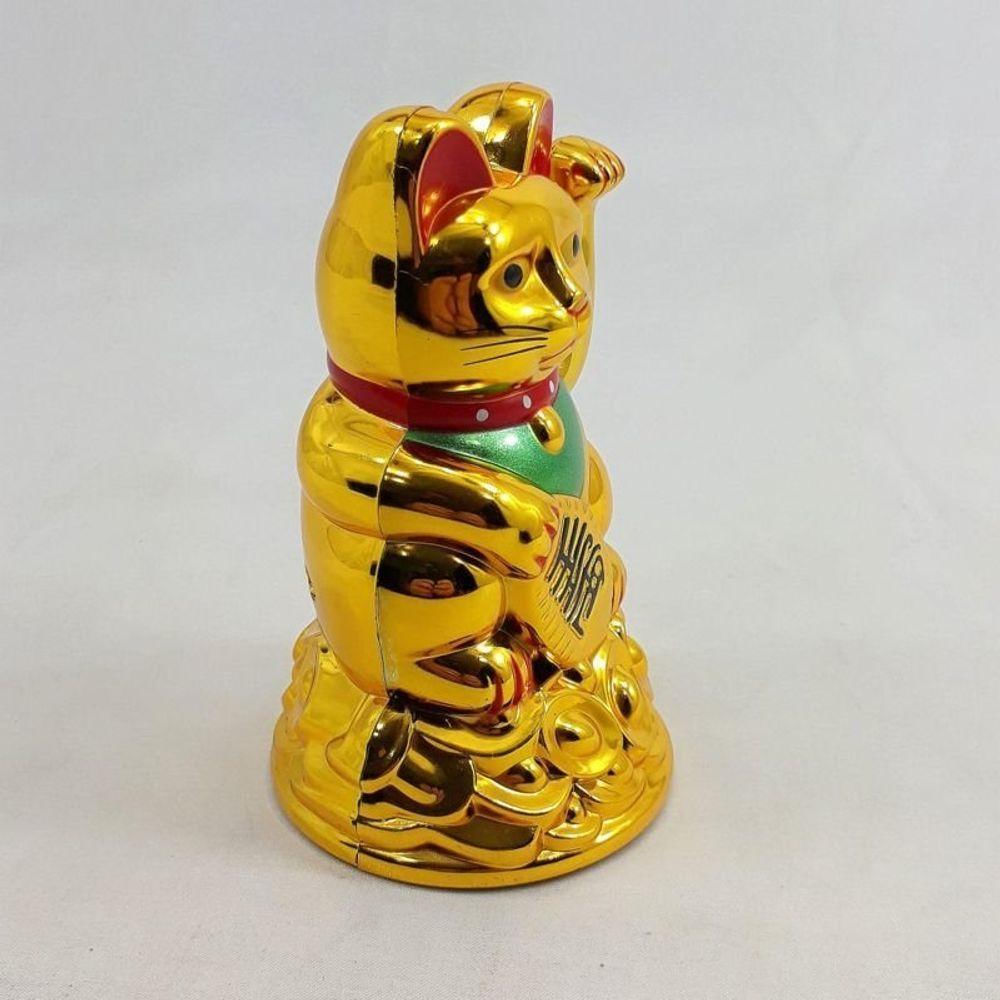 Maneki Neko O Gato Da Sorte Japonês 11 Cm Energia Solar