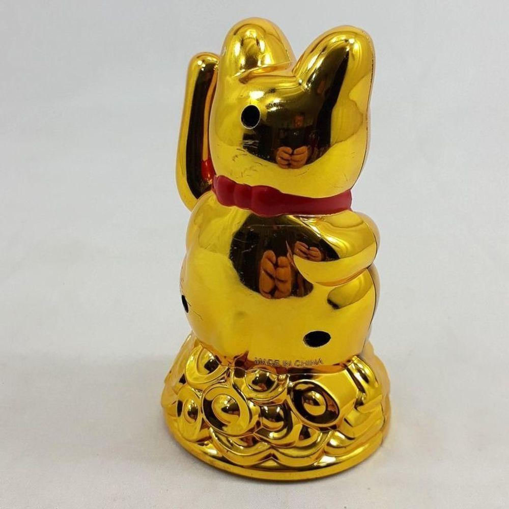 Maneki Neko O Gato Da Sorte Japonês 11 Cm Energia Solar