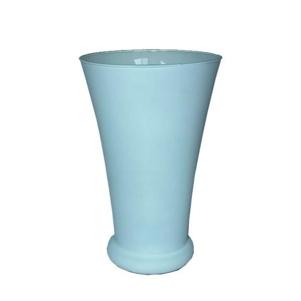 Vaso De Vidro Barcelona Fosco - Cristais Parisiense - Branco Fosco