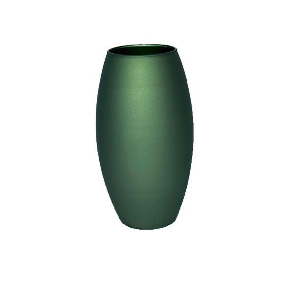 Vaso De Vidro Romeu Pequeno Fosco - Cristais Parisiense - Verde Fosco