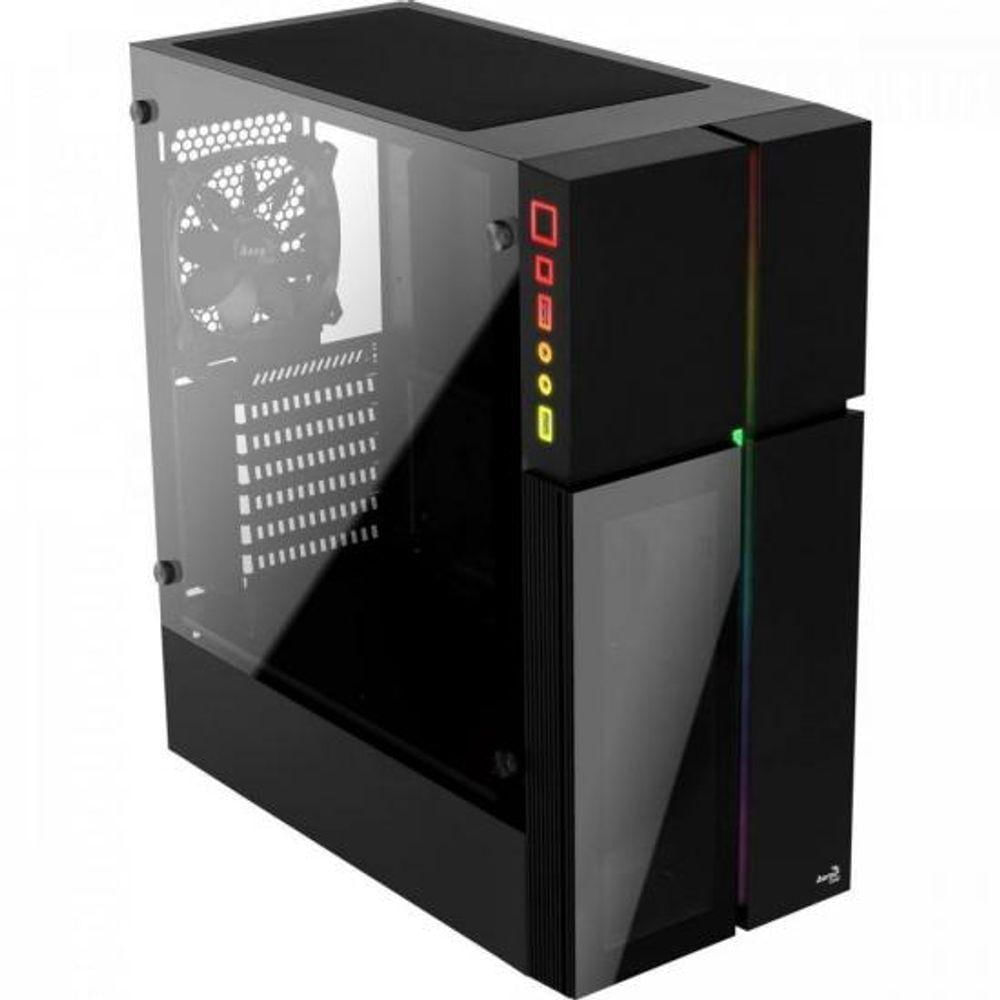 Gabinete Gamer Mid Towe Playa Rgb Vidro Temperado Aerocool