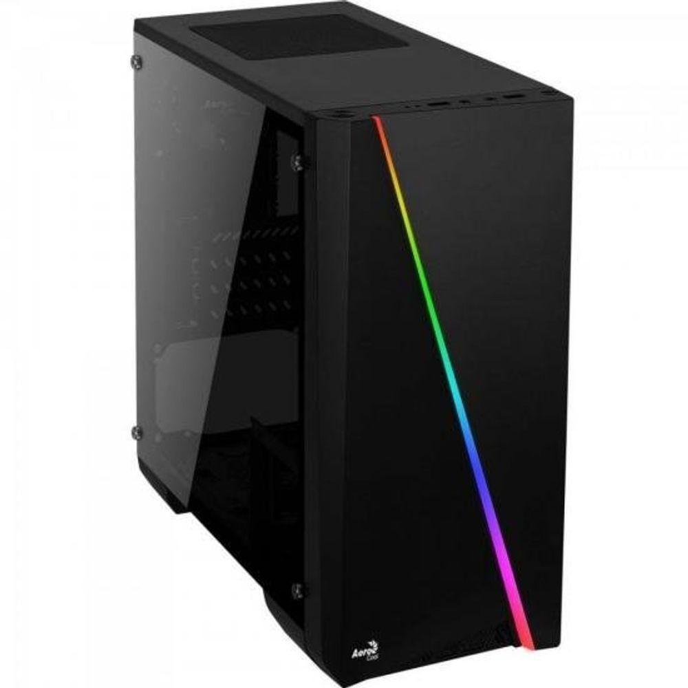 Gabinete Gamer Mini Tower Rgb Mini Cylon Preto Aerocool