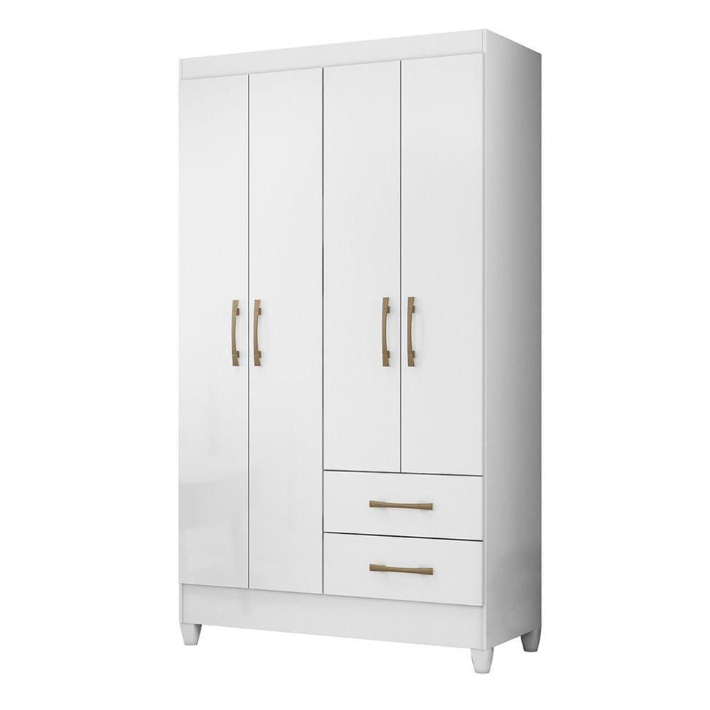 Guarda Roupa Solteiro 103x182cm Chile Moval Branco