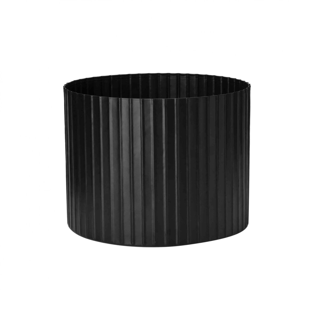 Cachepot Decorativo em Metal 3D Preto 12x14 cm - D'Rossi