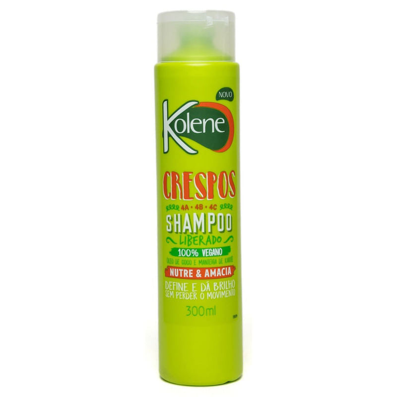 Shampoo Cabelos Crespos 100% Vegano 300ml QHS - Kolene